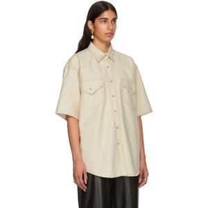 Nanushka Beige Denim Seymour Shirt - L